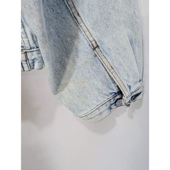 Vintage GAP Denim Jacket XL Oversized Light Wash Distressed - Picture 6 of 8